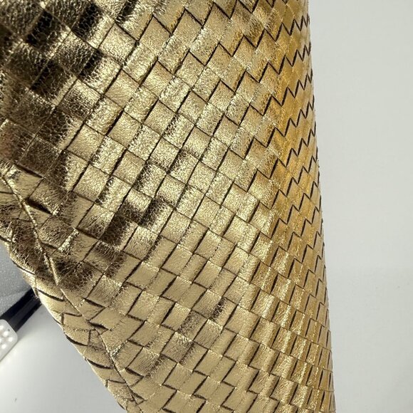 INC Gold Woven Metallic Knee-High Stiletto Boots Womens SIZE 7 - Picture 4 of 8